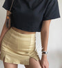 Boxy Fit Raw Hem Crop Tee