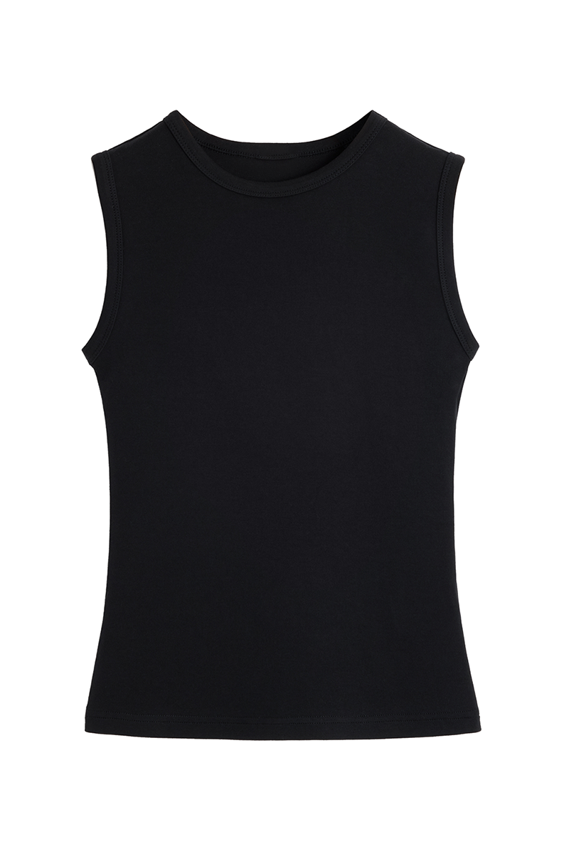 Sleeveless Slim Fit Ribbed Tank Top