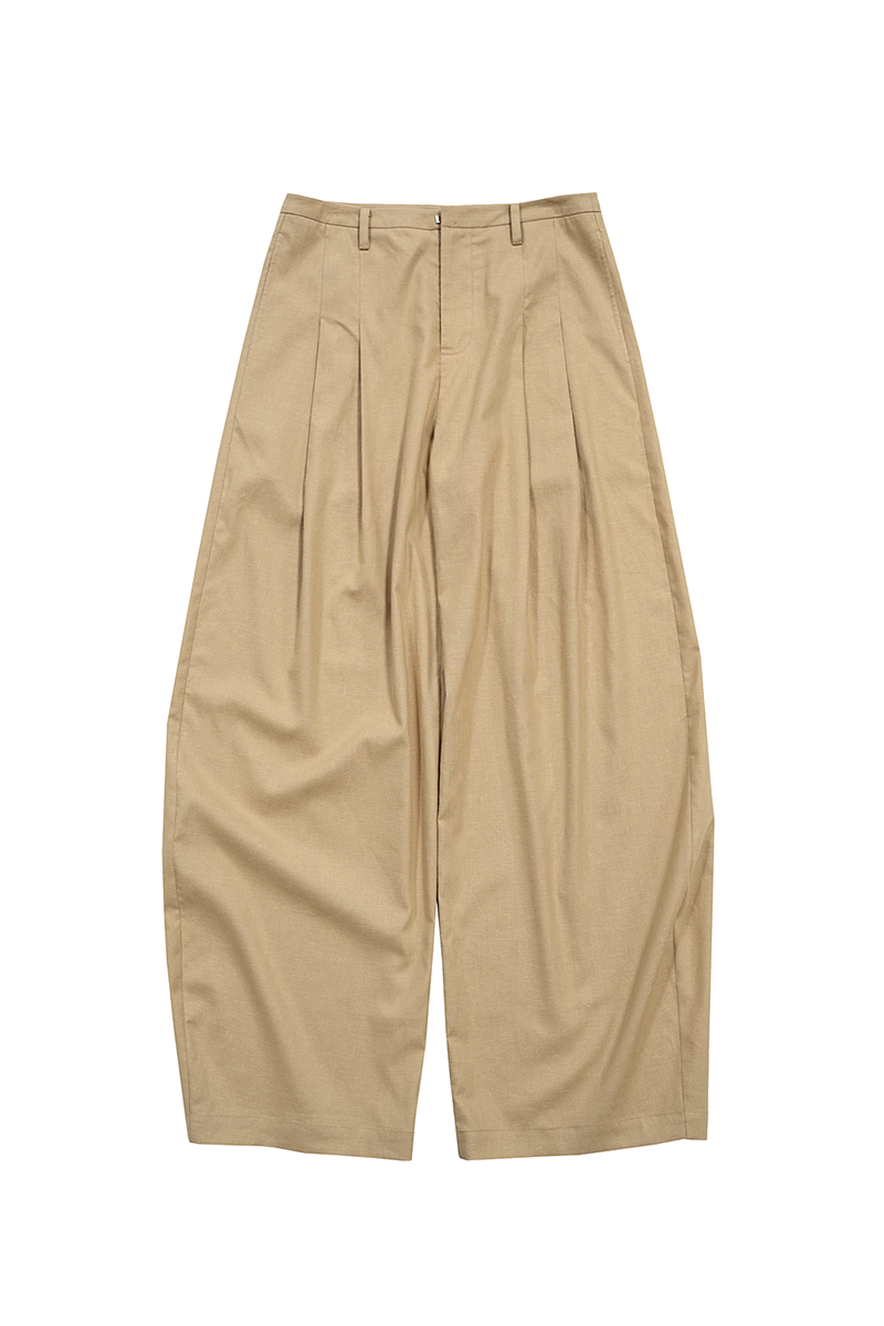 High-Waist Pleated Loose Fit Trousers