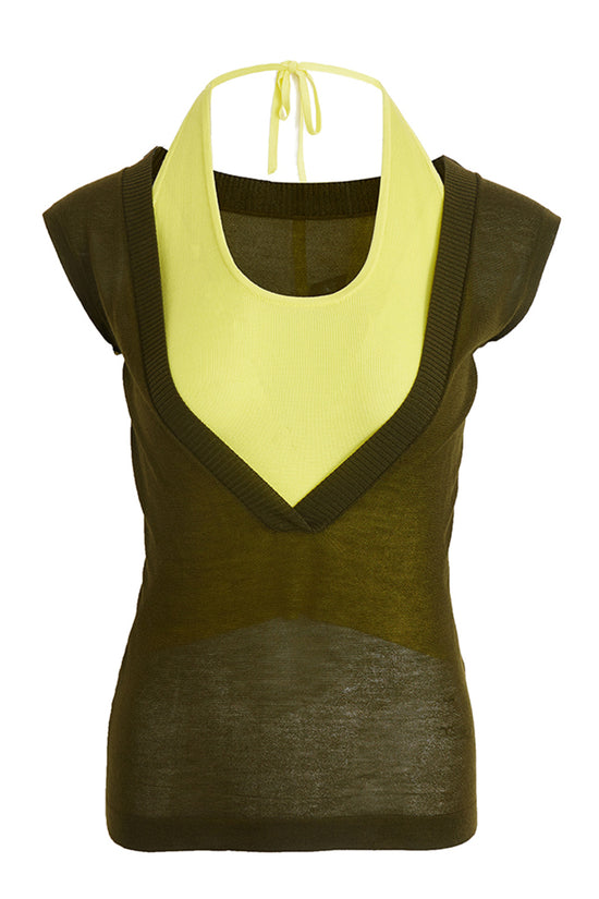 Layered Deep V-Neck Tank Top