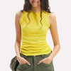Ruched Fitted Sleeveless Tank
