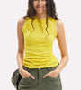 Ruched Fitted Sleeveless Tank