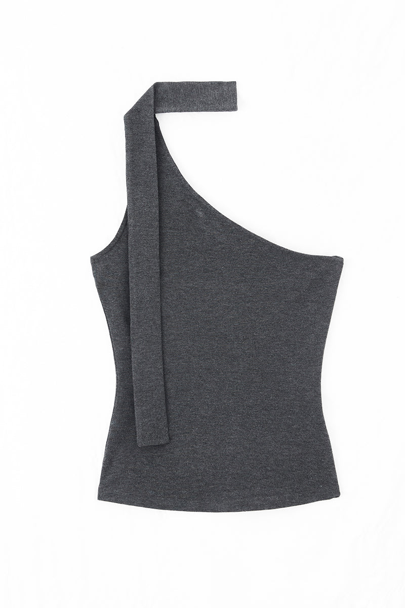Asymmetric Neck Choker Tank