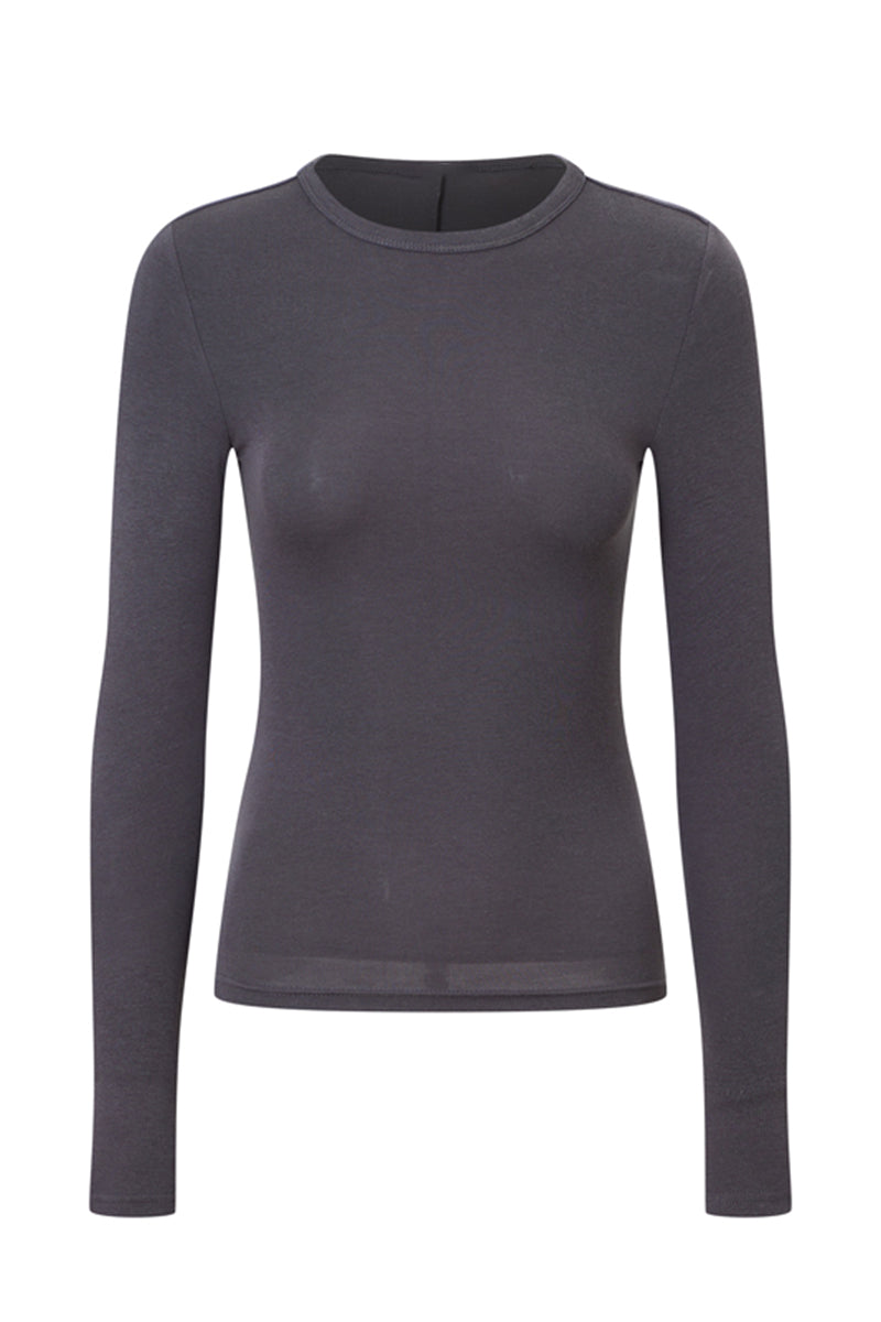 Long Sleeve Stretch Fitted Tee