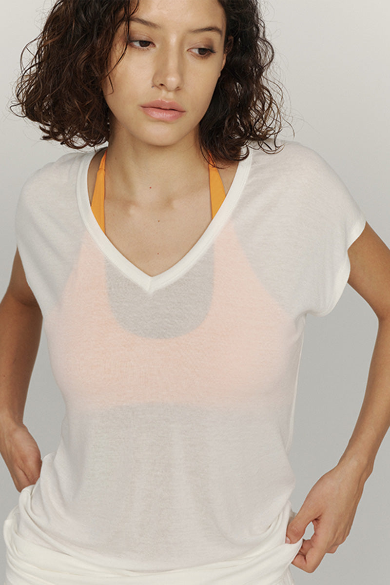 Relaxed Fit V-Neck Tee