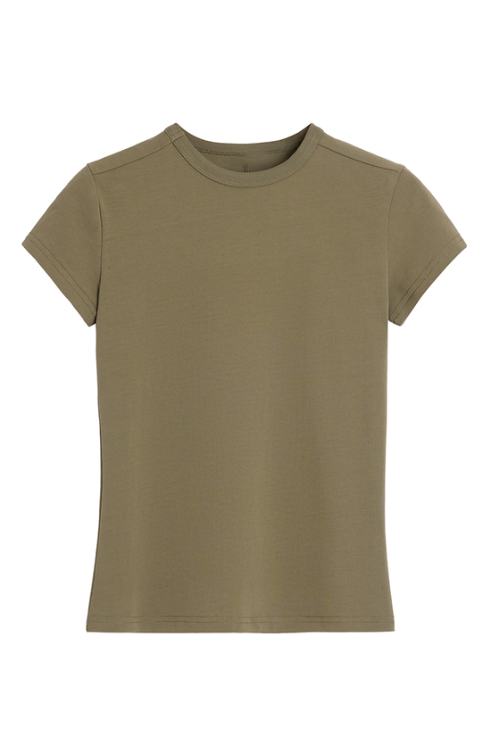 Fitted Short Sleeve Crew Neck Tee