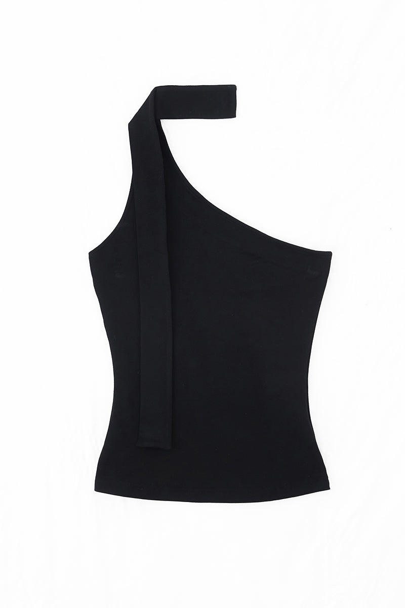 Asymmetric Neck Choker Tank