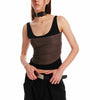 Ruched Two-Tone Sleeveless Top