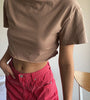 Crew Neck Cropped Tee