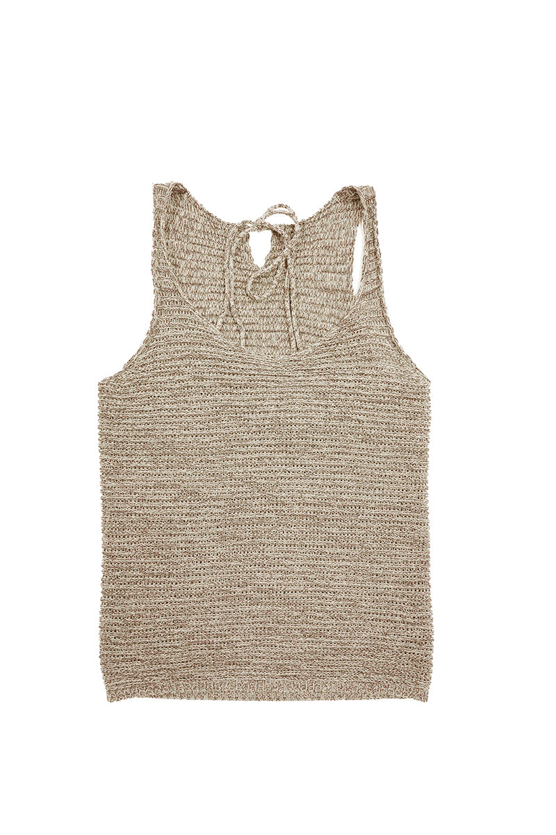 Textured Knit Scoop Neck Tank