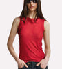Fitted Sleeveless Crewneck Tee