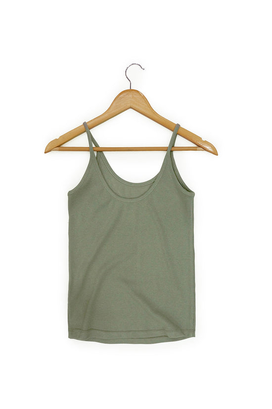 Basic Ribbed Scoop Neck Tank Top