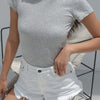 Short Sleeve Basic Crop Tee