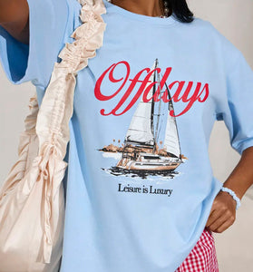 Graphic Print Off-Days T-Shirt