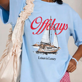Graphic Print Off-Days T-Shirt