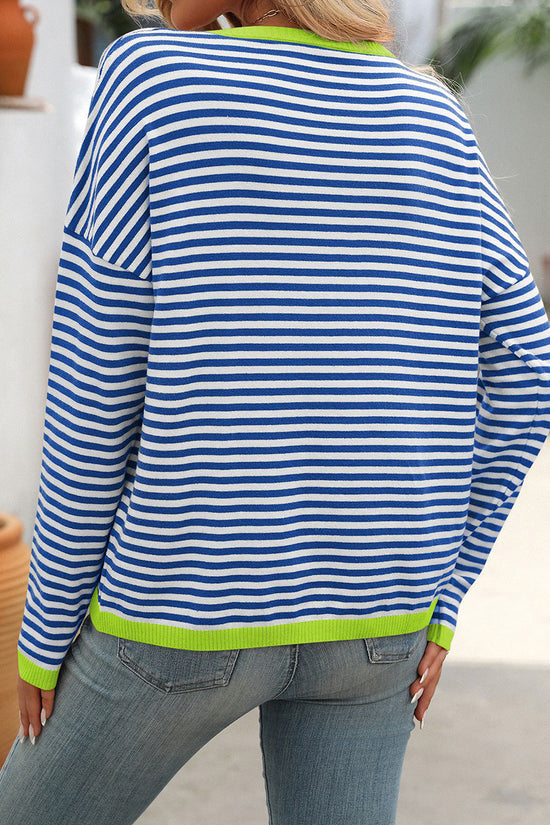 Striped Casual Relaxed Fit Sweater
