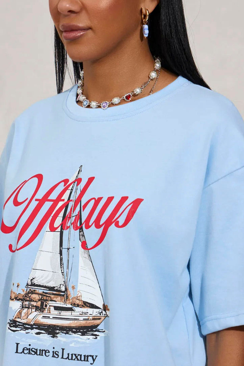 Graphic Print Off-Days T-Shirt