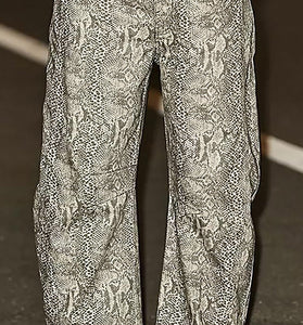 Animal Print Straight Jeans