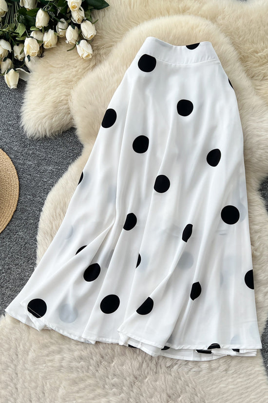 Polka Dot Midi Skirt
