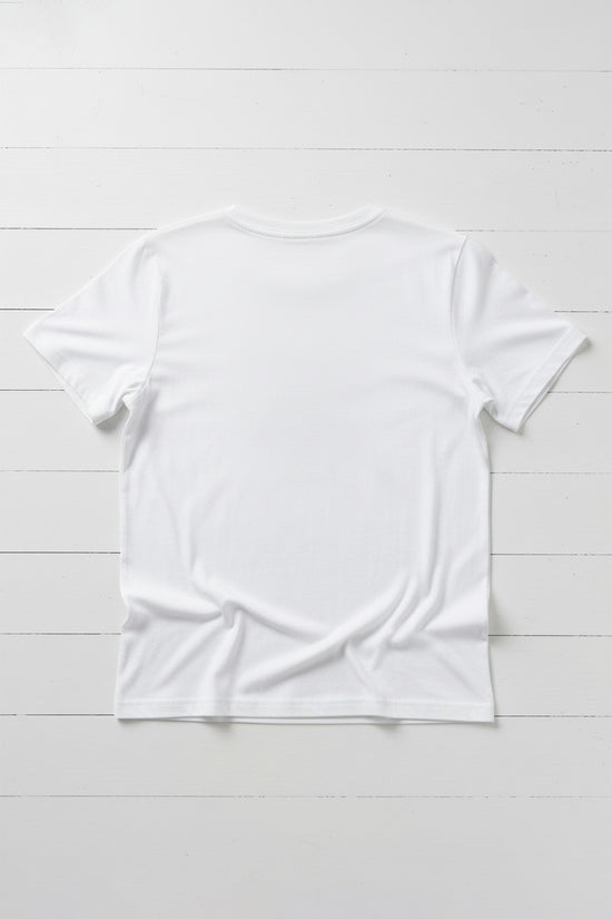 Cat & Leaf Embroidered T-Shirt