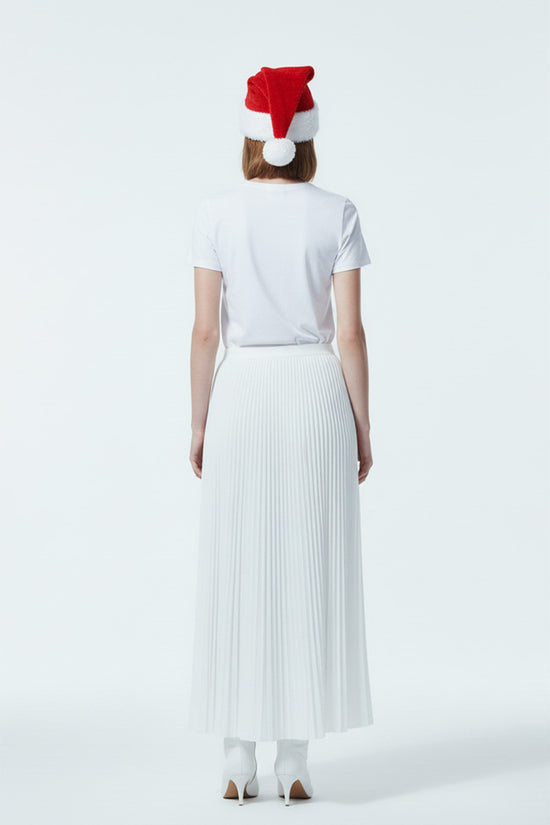 White Snowflake Embroidered T-Shirt