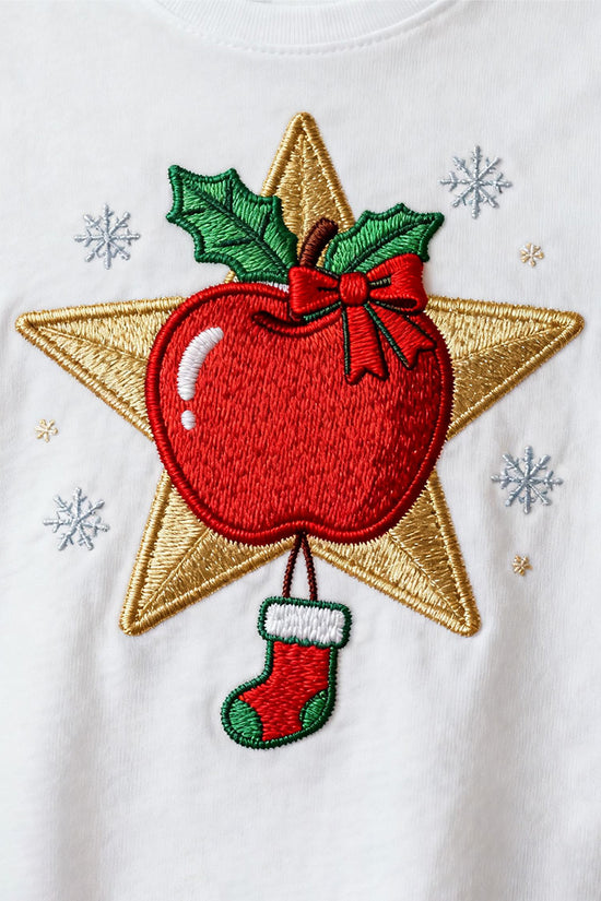 Golden Star Apple Embroidered T-Shirt