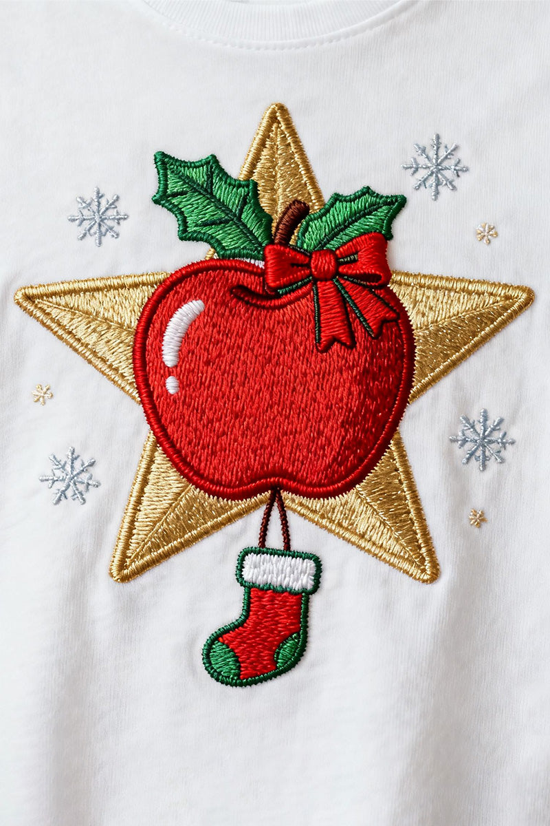 Golden Star Apple Embroidered T-Shirt