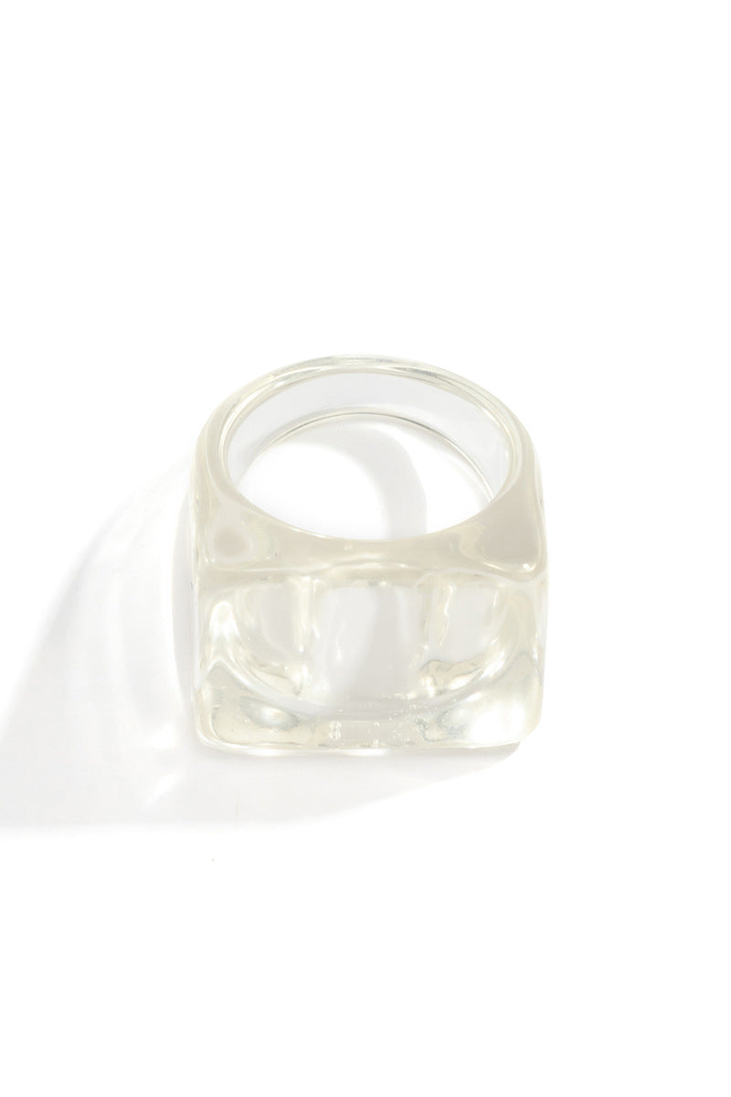 Modern Square Statement Ring