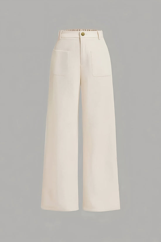 Wide-Leg High Waist Casual Pants