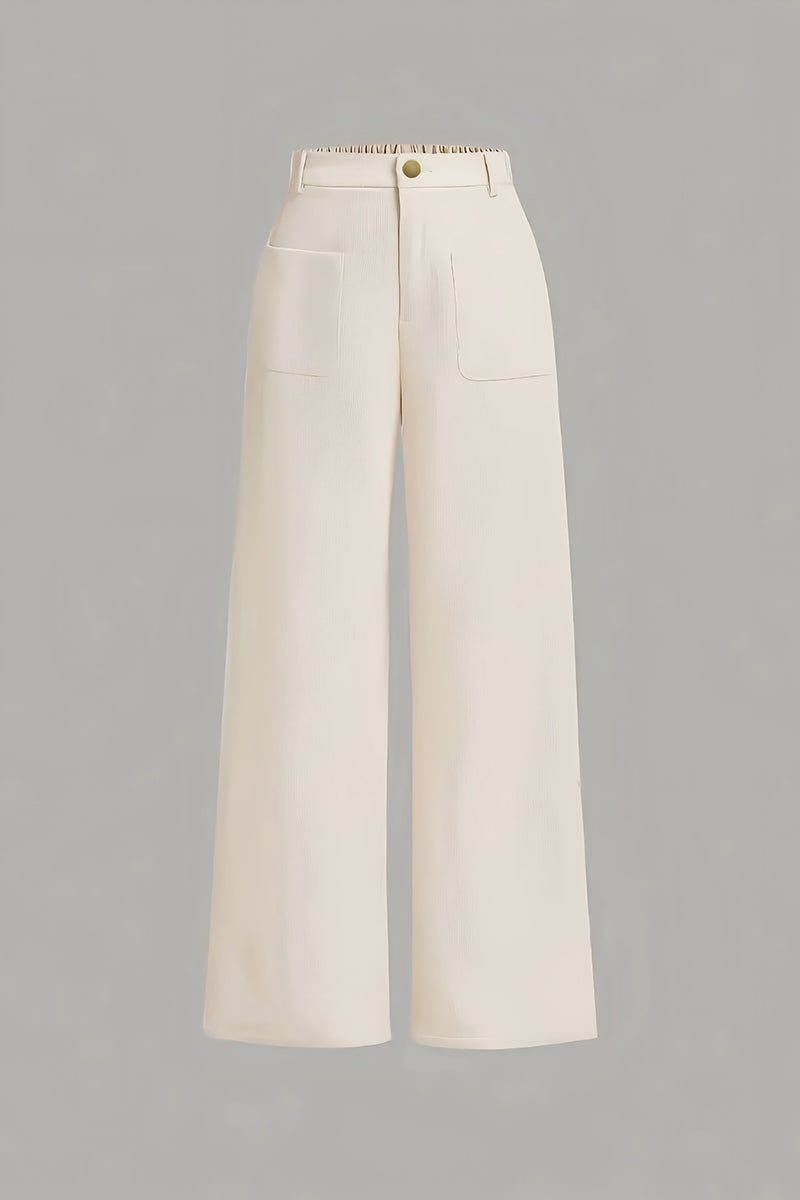 Wide-Leg High Waist Casual Pants