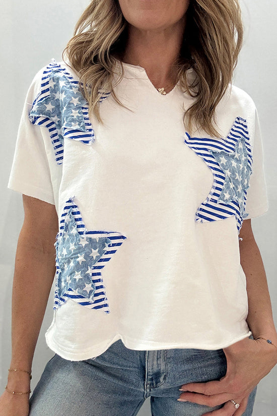 Star Patterned Casual T-Shirt