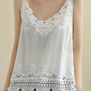 Elegant Lace Trim Tank Top