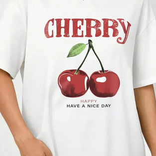 Graphic Print Cherry T-Shirt