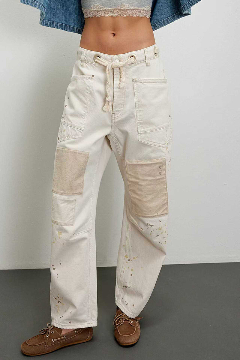 Edgy High-Waist Straight Jeans