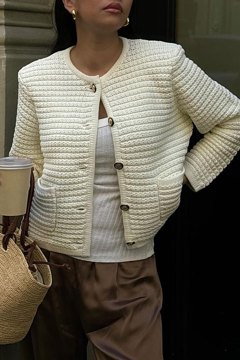 Textured Buttoned Jacket
