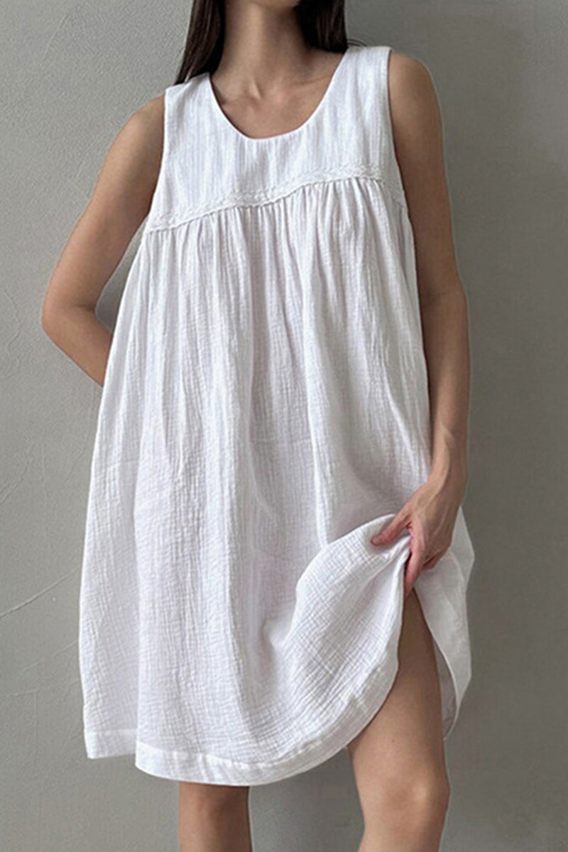 Sleeveless Casual A-Line Dress