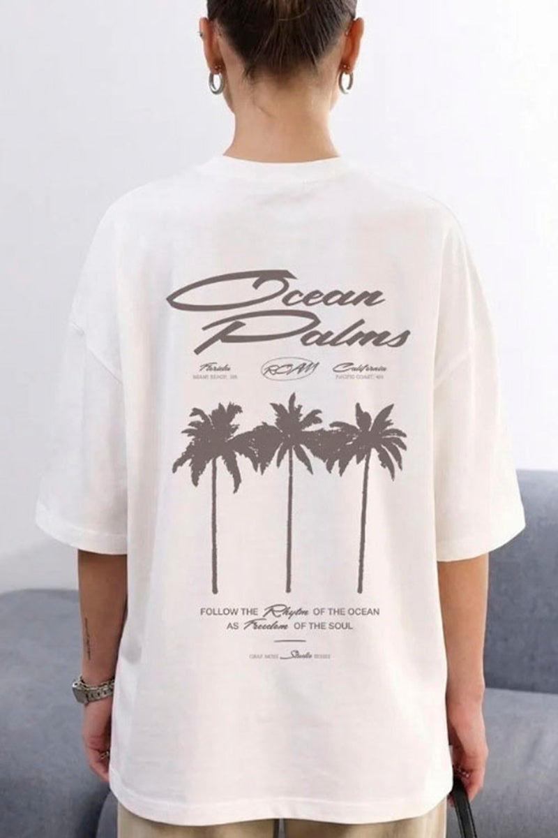 Palms Graphic Oversized T-Shirt