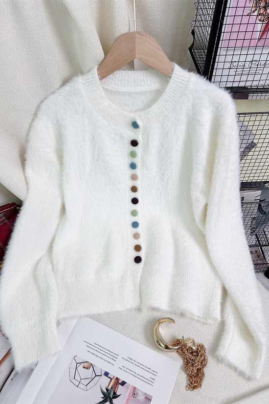 Cozy Button-Embellished Cardigan