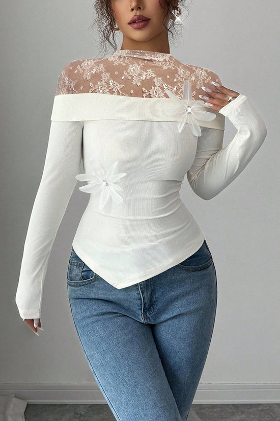 Floral Lace Long Sleeve Top