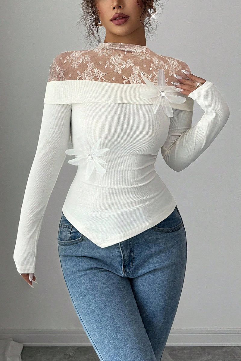 Floral Lace Long Sleeve Top