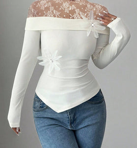 Floral Lace Long Sleeve Top