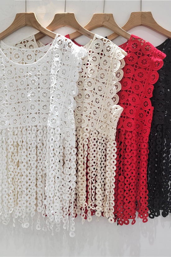 Intricate Sleeveless Crochet Top