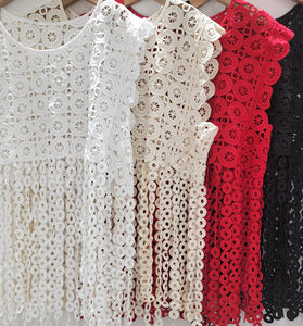Intricate Sleeveless Crochet Top