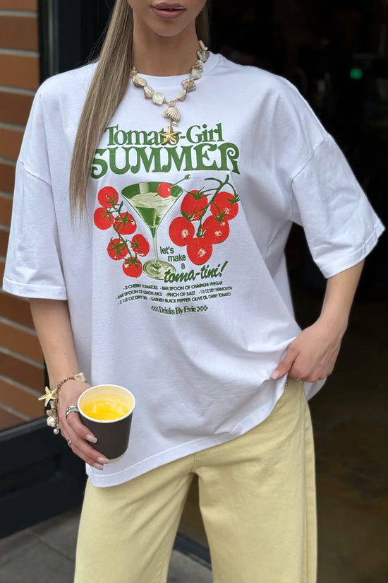 Tomato Graphic Oversized T-Shirt