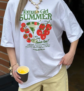 Tomato Graphic Oversized T-Shirt