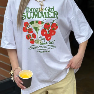 Tomato Graphic Oversized T-Shirt