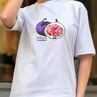 Fig Graphic Print Casual T-Shirt
