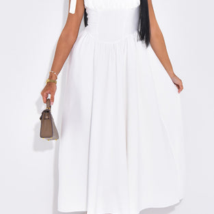 Elegant Bow-Tie Sleeveless Casual Dress