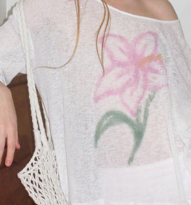 Floral Off-Shoulder Knit Top