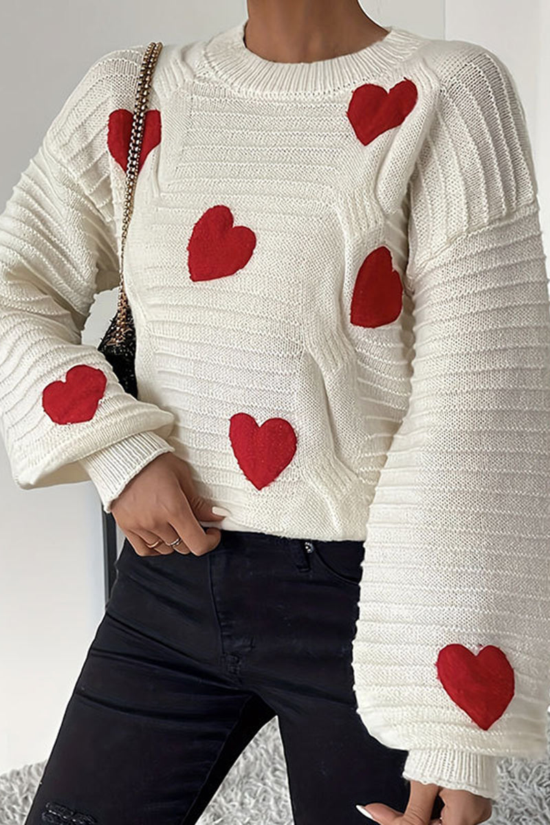 Heart Accent Cozy Sweater